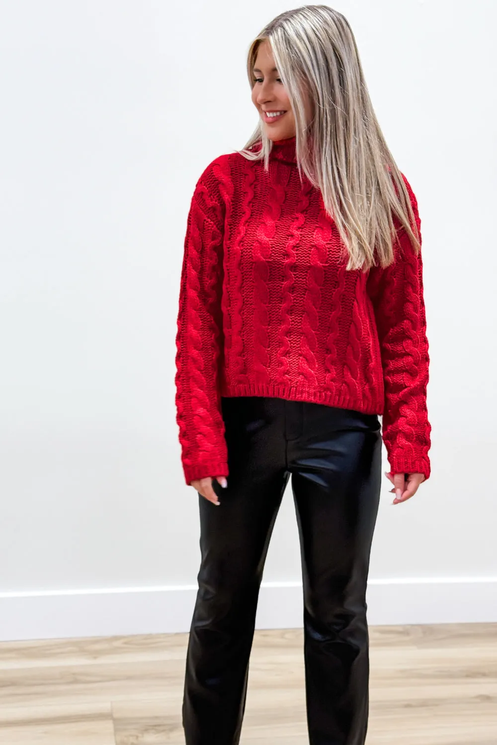 Z Supply: Tied To You Sweater - Haute Red
